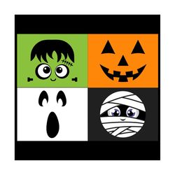 Halloween SVG Bundle, Frankenstein SVG, Mummy SVG, Jack O Lantern Svg, Pumpkin Svg, Ghost Svg, Ghost Face Svg, Eps Dxf P