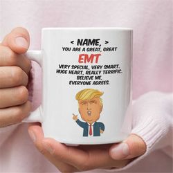 Personalized Gift For EMT, EMT Trump Funny Gift, EMT Birthday Gift, Emt Gift, Emt Mug, Funny Gift For Emt