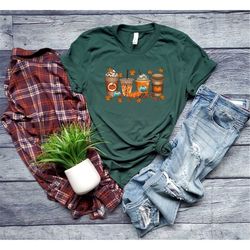Fall Pumpkin Coffee Shirt,Cute Fall Coffee Shirt, Inspired Pumpkin Latte TShirt,Pumpkin Spice Autumn Tee,Fall Pumpkin T-