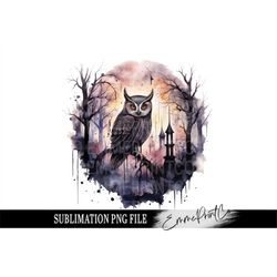 Owl Sublimation Design PNG - Witch Tshirt Mugs Tumbler Sublimation - PNG - EmmePrintco