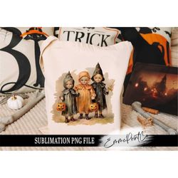 Trick or Treaters Sublimation Design PNG - Halloween Tshirt Mugs Tumbler Sublimation - PNG - EmmePrintco