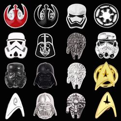 Star Wars Darth Vader High-Quality Brooch Men's Jacket Denim Trendy Metal Enamel Lapel Pin Accessories