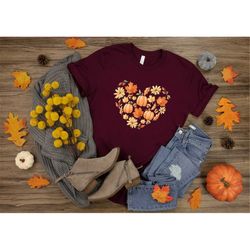 Fall Heart Shirt, Hello Pumpkin Shirt, Fall Vibes Shirt, Autumn Vibes Shirt, Fall Doodles Heart Shirt, Fall Shirt, Pumpk
