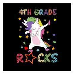 4th grade rocks SVG Files For Silhouette, Files For Cricut, SVG, DXF, EPS, PNG Instant Download