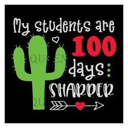 My students are 100 days sharper,100 days of school, days of school,100th day of school svg, 100 days of school, 100th d