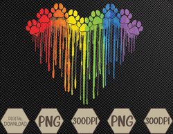 Dog Paws Rainbow Heart Dog Lover Gay Pride LGBT Svg, Eps, Png, Dxf, Digital Download