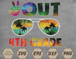 4th Grade Tie Dye Graduation Last-Day Of School fourth Grade Svg, Eps, Png, Dxf, Digital Download