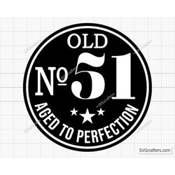 51st Birthday Svg Png, 51st svg, Aged to perfection svg, 51 and Fabulous svg, Vintage 1971 svg - Printable, Cricut & Sil