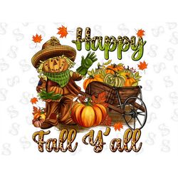 Happy Fall Y'all PNG, Pumpkin PNG, Fall PNG, Happy Fall Png, Autumn Png, Western Design, Sublimation Design,Digital Down