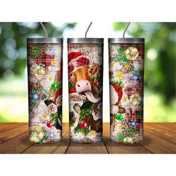 Christmas Cows Png,Tumbler,20oz Skinny Tumbler Sublimation Designs,Western Png,Animals Png,Western Tumbler,Cows Tumbler