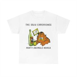 Garfield The Soju Experience Party Animals Korea T-shirt