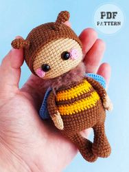 BEE PATTERNS Crochet Bee Doll  PDF Amigurumi Pattern