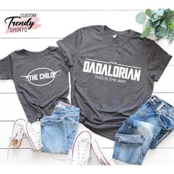 Daddy and Me Shirts, Mamalorian T-Shirt, Mommy and Me Shirt, Family Matching Outfit, Dadalorian T, Dad Gift, Mom Gift, M