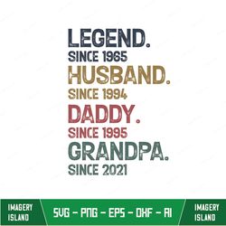 Vintage Legend Husband Since Years Old Man, Personalized Svg, Father's Day Gift