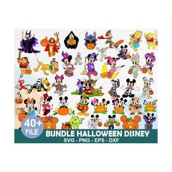 40 Files Bundle Halloween Disney Mickey Svg