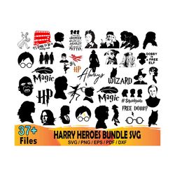 37 Harry Heroes Bundle Svg, Harry Potter Svg, Dumbledore Svg