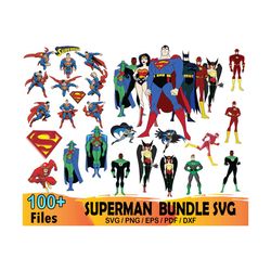 100 Superman Svg Bundle, Superman Svg, Superhero Svg