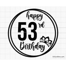 53rd Birthday Svg Png, 53rd svg, Aged to perfection svg, 53 and Fabulous svg, Vintage 1969 svg - Printable, Cricut & Sil