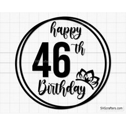 46th Birthday Svg Png, 46th svg, Aged to perfection svg, 46 and Fabulous svg, Vintage 1976 svg - Printable, Cricut & Sil