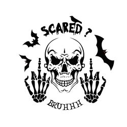 Halloween SVG Kids Halloween SVG Skeleton svg dabbing skeleton svg you scared bro svg funny boys fall dxf for cricut and