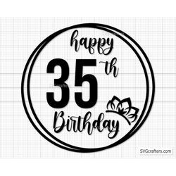 35th Birthday Svg Png, 35th svg, Aged to perfection svg, 35 and Fabulous svg, Vintage 1987 svg - Printable, Cricut & Sil