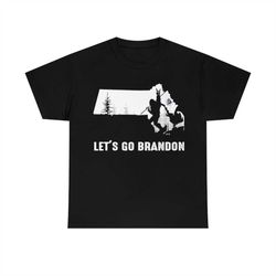 Massachusetts America Bigfoot Let's Go Brandon T-Shirt