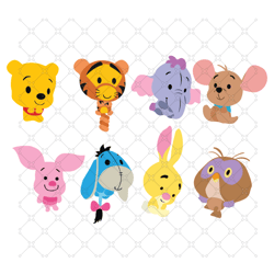 Disney animal bundle, Winnie the Pooh, tiger svg,