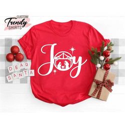 Joy Christmas Shirt, True Story Nativity Scene Shirt, Christmas Gift, Happy Birthday Jesus, Christian Christmas Shirt, C