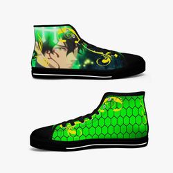 Black Clover Yuno High Canvas Shoes for Fan, Black Clover Yuno High Canvas Shoes Sneaker
