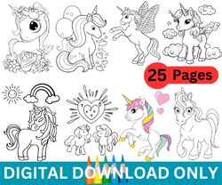 25 Unicorn Coloring Pages, Unicorn Printables, Unicorn Games, Unicorn Activities, Printable Coloring Pages, Unicorn Part