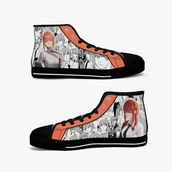 chainsaw man makima high canvas shoes for fan, chainsaw man makima high canvas shoes sneaker