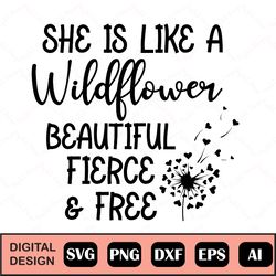 Wildflower Inspirational Cut Digital Download | SVG Cut File for Cricut | TSvg Design for Little Girl