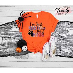 I'm Just Here For The Boos Shirt, Funny Halloween Shirt, Halloween Ghost Shirt, Gift for Halloween, Spooky Shirt, Horror