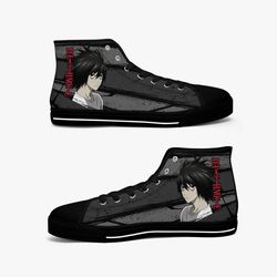 death note l high canvas shoes for fan, death note l high canvas shoes sneaker