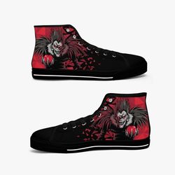 death note ryuk apple high canvas shoes for fan, death note ryuk apple high canvas shoes sneaker
