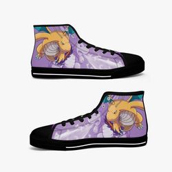 pokemon dragonite high canvas shoes for fan, pokemon dragonite high canvas shoes sneaker