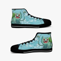 pokemon bulbasaur high canvas shoes for fan, pokemon bulbasaur high canvas shoes sneaker
