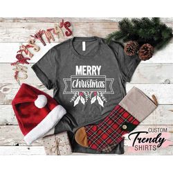 Merry Shirt, Merry Christmas Shirt, Womens Christmas Shirt, Christmas Gifts for Women, Girls Christmas Shirt, Cute Chris
