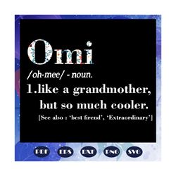 Omi Like a Grandmother but So Much Cooler svg, Omi svg, Omi gift, mother day svg, mother day gift, mother svg, nana svg,