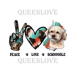 Peace Love Schnoodle Dog Png