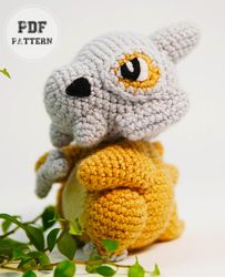ADVANCED CARTOON PATTERNSDINOSAUR PATTERNS Cubone Crochet Pokemon Amigurumi PDF Pattern