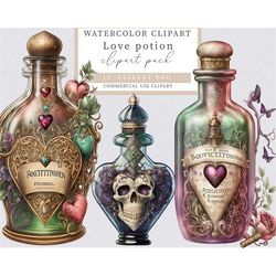love potion clip art, halloween clip art, valentine's day clip art, love clip art, potion clip art, bottle clip art