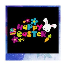 Happy easter svg, easter gift, easter shirt, eggs, bunny lover, cute bunny, bunny print, lunch lady gift, lunch lady, Fi