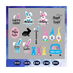 Easter Bunny Svg, Bunny svg, Happy Easter Vg, Gnome Easter Svg, Easter Monogram svg, Files For Silhouette, Files For Cri