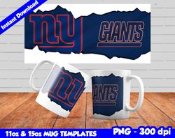 Giants Mug Design Png, Sublimate Mug Template, Giants Mug Wrap, Sublimate Football Design PNG, Instant Download
