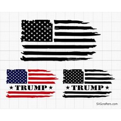 Trump svg, Trump 2024 Svg Png, Trump flag png, July 4th svg, Distressed flag svg, Trump Clipart - Printable, Cricut & Si