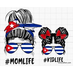Cuba Momlife Kidlife Svg Png, Cuban flag svg png, cuban svg, cuban png, patriotic svg, latino svg - Printable, Cricut &
