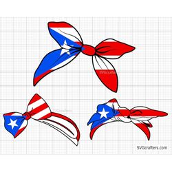 Puerto Rico Bow svg, Puerto rican svg, Puerto rico svg, puerto rico flag, puerto rico png - Printable, Cricut & Silhouet