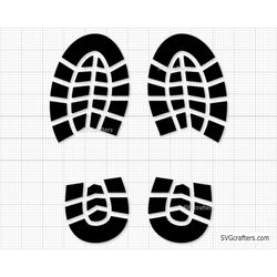Boot print svg, footprint svg, shoe print svg, santa footprint svg, cowboy boot svg, boot svg, foot print svg-Printable,