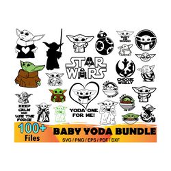 100 Baby Yoda Bundle Svg, Star Wars Svg, The Child Svg